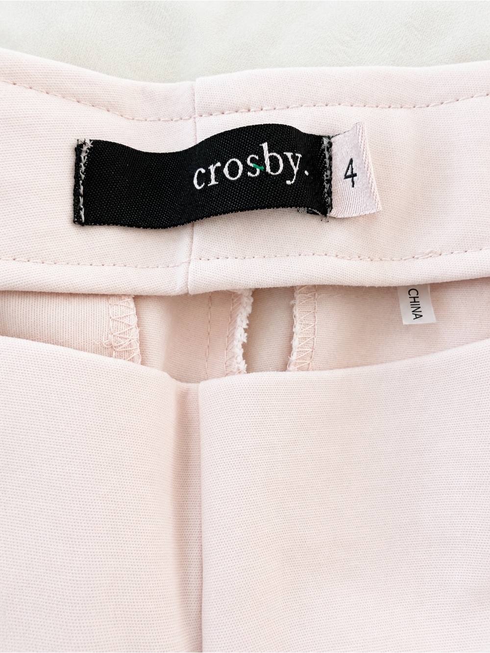 Crosby Blush Pink Pull-On Ankle Pants Size 4 | Slim Fit Career Pants - Picture 3 of 3